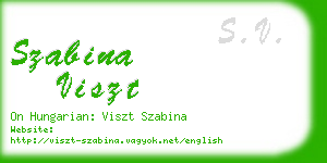 szabina viszt business card